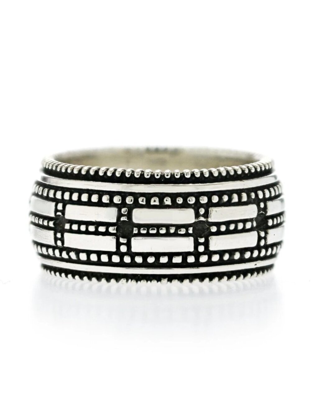 Share KONSTANTINO 925 Sterling Silver Sectioned Men's Band Ring Size 10